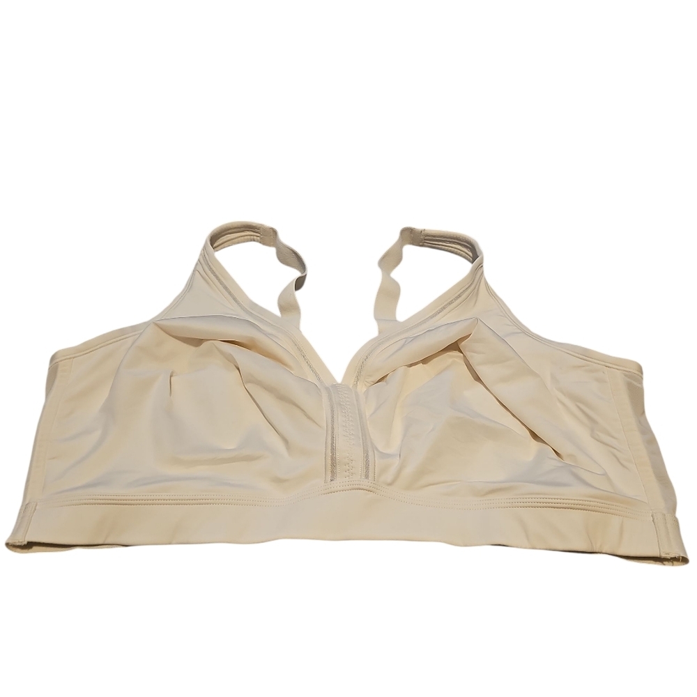 Cacique Women's Cream Wire Free Silky Feel Bra Sz 46DDD New